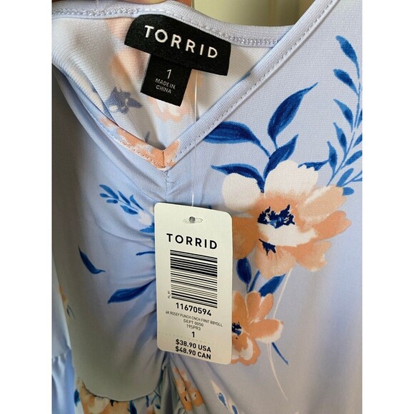 Torrid floral cinch front blouse - Picture 2 of 7